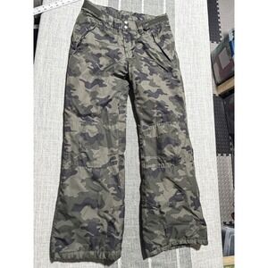 Drift Youth Large Camo Snow Pants Green Camouflage Insulated Ski Snowboard L/G